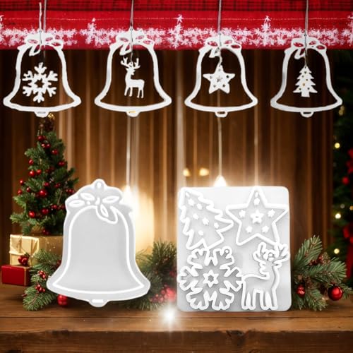 Silikonformen Gießformen, Silikonform Weihnachten, Silikonform Weihnachten Anhänger Schneeflocke Weihnachtsbaum Sterne Elch, Epoxidharz Formen Gipsformen zur Herstellung von Weihnachtsdekorationen Silikonformen Gießformen, Silikonform Weihnachten, Silikonform Weihnachten Anhänger Schneeflocke Weihnachtsbaum Sterne Elch, Epoxidharz Formen Gipsformen zur Herstellung von Weihnachtsdekorationen von Charfia