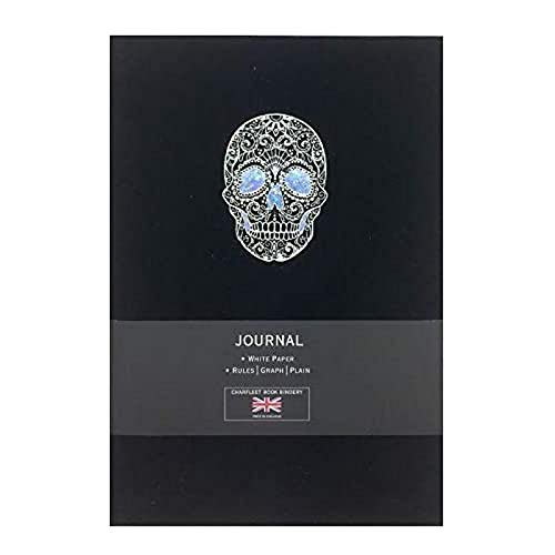 Charfleet NB86SKL Metallic Collection Skull A5 Zeitschriften Notizbuch, Silber von Charfleet