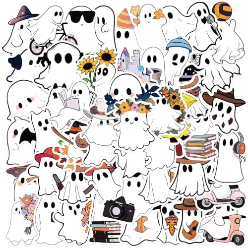 CharmBurst 100 Stück Halloween Geist Motiv Sticker, Niedliche Geister Deko Sticker Für Partys, Geeignet Für Kinder, Jugendliche Und Erwachsene, Ideal Für Wasserflaschen, CharmBurst 100 Stück Halloween Geist Motiv Sticker, Niedliche Geister Deko Sticker Für Partys, Geeignet Für Kinder, Jugendliche Und Erwachsene, Ideal Für Wasserflaschen, von CharmBurst
