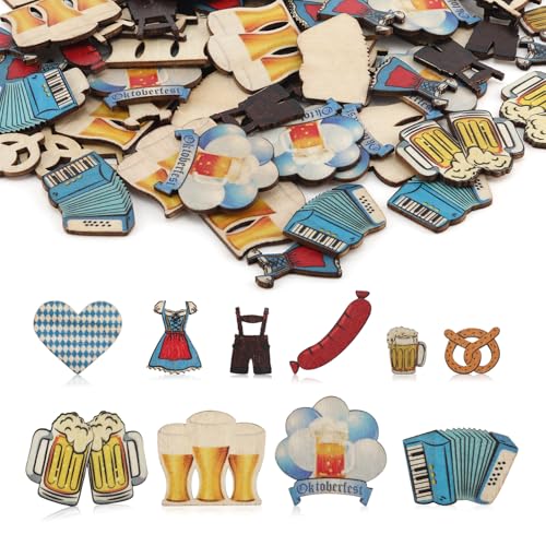 CharmBurst 100 Stück Oktoberfest Streudeko Aus Holz, Bayerische Tischdeko Mit Edelweiss Bier Dirndl, Konfetti Holz Wiesn Deko, Traditionelle Oktoberfest Deko Bayern CharmBurst 100 Stück Oktoberfest Streudeko Aus Holz, Bayerische Tischdeko Mit Edelweiss Bier Dirndl, Konfetti Holz Wiesn Deko, Traditionelle Oktoberfest Deko Bayern von CharmBurst