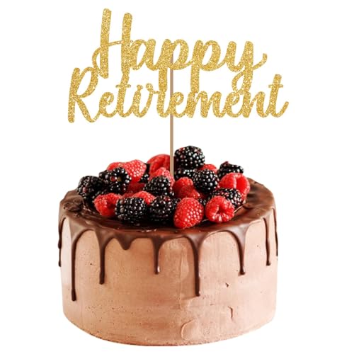CharmBurst Glücklicher Ruhestand Kuchen Topper Gold Glitter Ruhestand Kuchen Spieße Ruhestand Party Deko Ruhestand Party Zubehör Für Fröhliche Ruhestand CharmBurst Glücklicher Ruhestand Kuchen Topper Gold Glitter Ruhestand Kuchen Spieße Ruhestand Party Deko Ruhestand Party Zubehör Für Fröhliche Ruhestand von CharmBurst