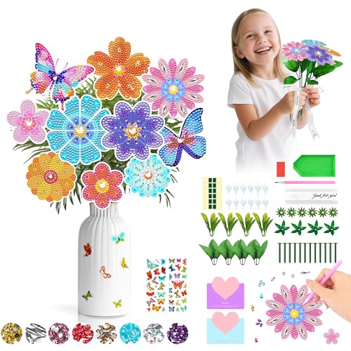 Charmofun Basteln Mädchen Blumen 5 6 7 8 9 10 Jahre, Diamond Painting Blumen, Blumenstrauß Basteln DIY für Ornament Innenräume, Kreativ Bastelset Spielzeug Geschenk für Kinder Charmofun Basteln Mädchen Blumen 5 6 7 8 9 10 Jahre, Diamond Painting Blumen, Blumenstrauß Basteln DIY für Ornament Innenräume, Kreativ Bastelset Spielzeug Geschenk für Kinder von Charmofun