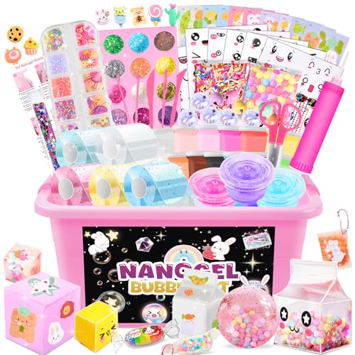 Charmofun Nano Tape Bubbles Set, DIY Bastelset mit Doppelseitigem Klebeband, Blow Bubble Tape und Aufklebern, DIY Bastel Kreatives Spielzeug für Kinder (Wiederverwendbar) von Charmofun