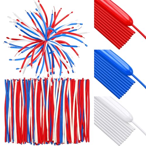 Charnoel Patriotische Dekorationen zum 4. Juli zum 4. Juli, 260 Q, verdrehte lange Latex-Luftballons, rot-blau-weiße Luftballons, Dekoration für 4. Juli, Unabhängigkeitstag, patriotische Party, 200 Charnoel Patriotische Dekorationen zum 4. Juli zum 4. Juli, 260 Q, verdrehte lange Latex-Luftballons, rot-blau-weiße Luftballons, Dekoration für 4. Juli, Unabhängigkeitstag, patriotische Party, 200 von Charnoel