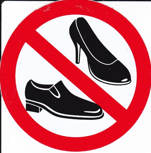 VERBOTEN - Damenschuhe Schuhe - Aufkleber Sticker Folie Durchmesser 100 mm rund VERBOTEN - Damenschuhe Schuhe - Aufkleber Sticker Folie Durchmesser 100 mm rund von Charo