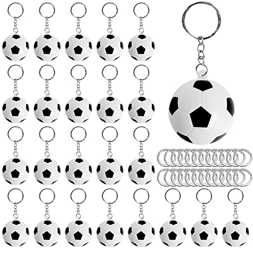 24Pcs Fußball Schlüsselanhänger Kinder, Fußball Party Mitgebsel mit 24Pcs Fußballanhänger Schaum und 20Pcs Ersatz Schlüsselring, Fußball Mitgebsel Kindergeburtstag für Schule Fußballclub Familie Party 24Pcs Fußball Schlüsselanhänger Kinder, Fußball Party Mitgebsel mit 24Pcs Fußballanhänger Schaum und 20Pcs Ersatz Schlüsselring, Fußball Mitgebsel Kindergeburtstag für Schule Fußballclub Familie Party von Charshiu