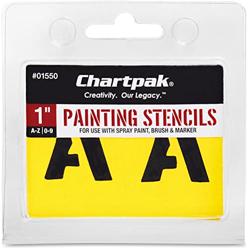 Chartpak 1550 Malschablonen Zahlen/Buchstaben, 2,5 cm, gelb 35 pro Set Chartpak 1550 Malschablonen Zahlen/Buchstaben, 2,5 cm, gelb 35 pro Set von Chartpak