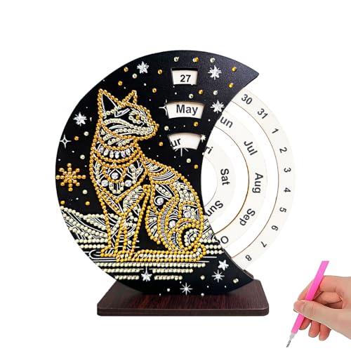 CharySim Diamond Painting Kalender Basteln Mädchen 7 8 9 10 11 12 13 Jahre Geschenkideen Kinder Teenager Bastelset DIY Erwachsene Set Basteln Mädchen 6-14 Jahre Geburtstagsgeschenke (Tarotkatze) von CharySim