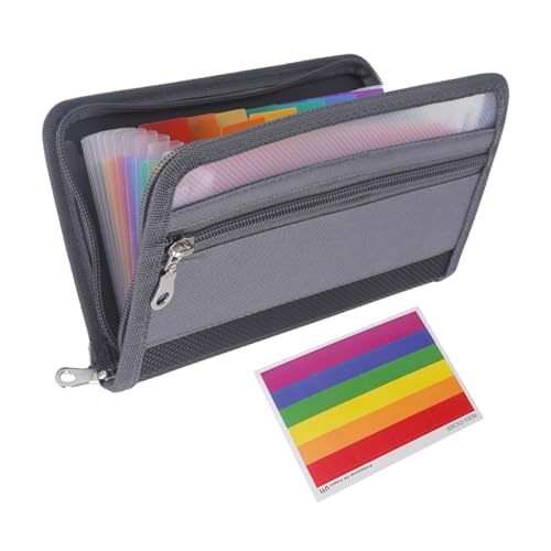 Fächermappe A6, Dokumentenmappe Dokumententasche A6, Mappen Mappe mit Fächern, Bunte Innenseiten, Geeignet zur Aufbewahrung von Schecks, Rechnungen, Quittungen, Tickets, Coupons Fächermappe A6, Dokumentenmappe Dokumententasche A6, Mappen Mappe mit Fächern, Bunte Innenseiten, Geeignet zur Aufbewahrung von Schecks, Rechnungen, Quittungen, Tickets, Coupons von ChauLanBow