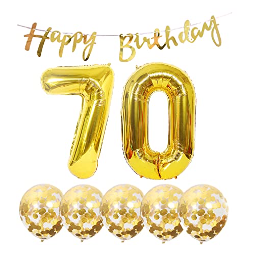 Chaungfu 2 Luftballons Zahl 70 Gold+5 Konfetti Luftballons+gold banner Folienballon 70.Geburtstags deko Männer frauen 70 Jahr Geburtstags deko Zahlenballon 70 Luftballons 70 Geburtstags Mann frau Chaungfu 2 Luftballons Zahl 70 Gold+5 Konfetti Luftballons+gold banner Folienballon 70.Geburtstags deko Männer frauen 70 Jahr Geburtstags deko Zahlenballon 70 Luftballons 70 Geburtstags Mann frau von Chaungfu