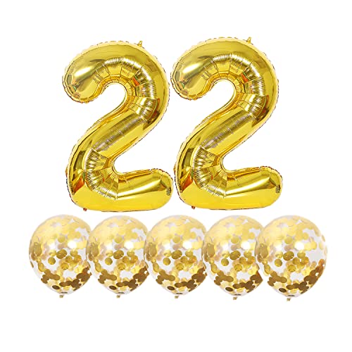 Luftballons 22. Geburtstag Gold Luftballon Zahlen Number 22 Folienballon, Deko 22 Geburtstag Mädchen, Riesenzahl Zahlenballon 40 inch für Geburtstag, Jubiläum,Hochzeit Party Dekoration Luftballons 22. Geburtstag Gold Luftballon Zahlen Number 22 Folienballon, Deko 22 Geburtstag Mädchen, Riesenzahl Zahlenballon 40 inch für Geburtstag, Jubiläum,Hochzeit Party Dekoration von Chaungfu