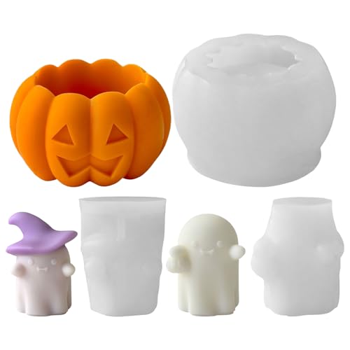 3 Stück Silikonformen Gießformen Halloween kürbiss Geist Silikonform für Kerzenherstellun 3D kürbiss Geist Gießformen Silikon Kerzenformen zum Gießen für Soja Aromatherapie Seife 3 Stück Silikonformen Gießformen Halloween kürbiss Geist Silikonform für Kerzenherstellun 3D kürbiss Geist Gießformen Silikon Kerzenformen zum Gießen für Soja Aromatherapie Seife von Chdnhe