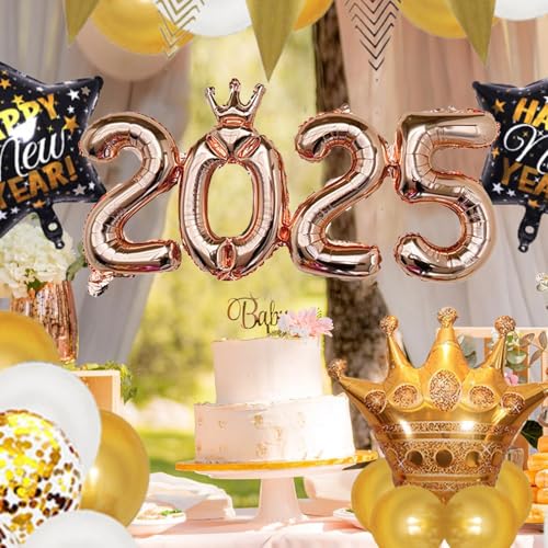 Chdnhe 2025 Party-Luftballons,2025 Zahlen-Luftballons,Weihnachtsdekor-Folienballons - Zahlenballon für das neue Jahr für Hochzeiten, Geburtstagsfeiern, Feiertagsfeiern, Feiern Chdnhe 2025 Party-Luftballons,2025 Zahlen-Luftballons,Weihnachtsdekor-Folienballons - Zahlenballon für das neue Jahr für Hochzeiten, Geburtstagsfeiern, Feiertagsfeiern, Feiern von Chdnhe