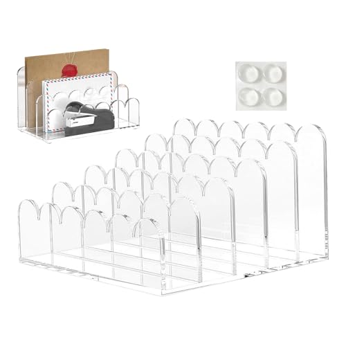 Chdnhe Acryl Briefablage | 5 Fächer Übersichtlicher Organizer Für Umschläge | Multifunktional Für Briefe Rechnungen Notizblöcke Umschläge Chdnhe Acryl Briefablage | 5 Fächer Übersichtlicher Organizer Für Umschläge | Multifunktional Für Briefe Rechnungen Notizblöcke Umschläge von Chdnhe
