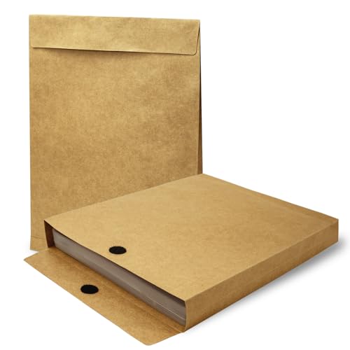 Cheardia 30 Stück erweiterbare Kraftpapier-Umschläge, 33 x 24,9 cm, groß, strapazierfähig, Klettverschluss, 200 g/m², reißfest, zur Aufbewahrung von Dokumenten, Fotos, Organisieren, Braun Cheardia 30 Stück erweiterbare Kraftpapier-Umschläge, 33 x 24,9 cm, groß, strapazierfähig, Klettverschluss, 200 g/m², reißfest, zur Aufbewahrung von Dokumenten, Fotos, Organisieren, Braun von Cheardia