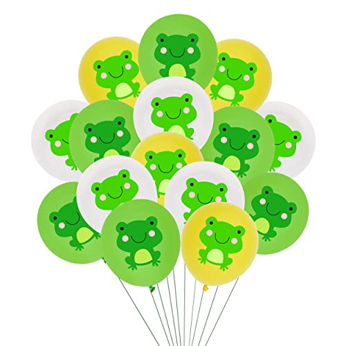 36 Stück Frosch-Latexballons, Frosch-Geburtstagsfeier-Dekorationen mit Froschdruck-Luftballons für Kinder-Babyparty-Geburtstags-Frosch-Motto-Party-Zubehör von Cheereveal