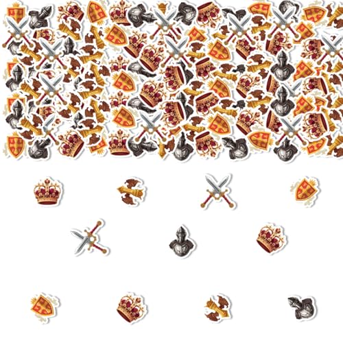 Cheereveal 200Pcs Mittelalterliches Thema Konfetti, Mittelalterliche Burg Ritter Tisch Scatters Schwert Krone Dekorationen, Mittelalterlicher Geburtstag Baby Dusche Renaissance Party Dekor Zubehör Cheereveal 200Pcs Mittelalterliches Thema Konfetti, Mittelalterliche Burg Ritter Tisch Scatters Schwert Krone Dekorationen, Mittelalterlicher Geburtstag Baby Dusche Renaissance Party Dekor Zubehör von Cheereveal