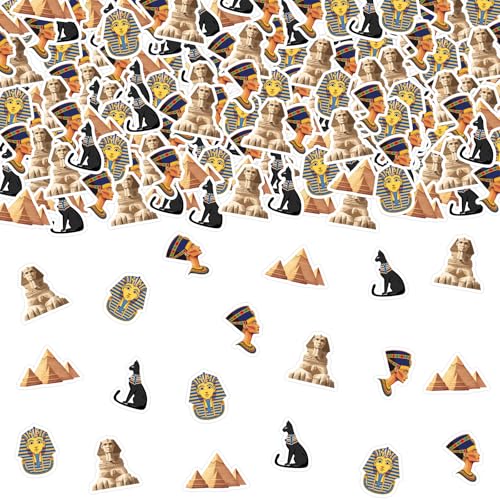 Cheereveal 200pcs Ägypten Thema Konfetti, alte Ägypten Tischdekorationen, Pyramide Mumie Pharao Party Dekor, ägyptische Geburtstag Baby Shower Party Zubehör von Cheereveal
