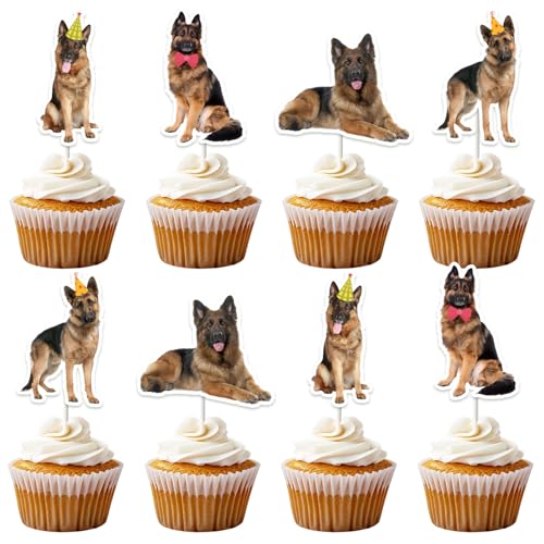 Cheereveal 36PCS Deutscher Schäferhund Cupcake Topper, süßer Welpe Hund Cupcake Picks Kuchen Dekorationen, Haustieradoption Thema Geburtstag Baby Dusche Party Zubehör Cheereveal 36PCS Deutscher Schäferhund Cupcake Topper, süßer Welpe Hund Cupcake Picks Kuchen Dekorationen, Haustieradoption Thema Geburtstag Baby Dusche Party Zubehör von Cheereveal