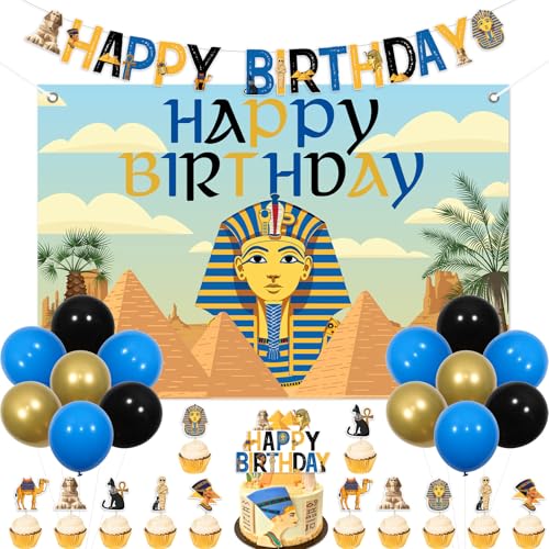Cheereveal Ägyptische Geburtstagsfeier Ballon Dekorationen, Ägypten Alles Gute zum Geburtstag Banner Hintergrund, Pyramide Mumie Pharao Cupcake Topper, Ägyptische Themenparty Fotografie Hintergrund Cheereveal Ägyptische Geburtstagsfeier Ballon Dekorationen, Ägypten Alles Gute zum Geburtstag Banner Hintergrund, Pyramide Mumie Pharao Cupcake Topper, Ägyptische Themenparty Fotografie Hintergrund von Cheereveal