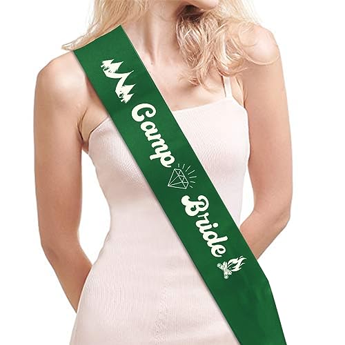 Cheereveal Camp Braut Schärpe Camping Junggesellenabschied Dekorationen, Retro Salbei Grün Stamm Brautjungfern Schärpen für Junggesellinnenabschied Verlobung Hochzeit Zubehör Cheereveal Camp Braut Schärpe Camping Junggesellenabschied Dekorationen, Retro Salbei Grün Stamm Brautjungfern Schärpen für Junggesellinnenabschied Verlobung Hochzeit Zubehör von Cheereveal
