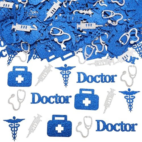 Cheereveal Doktor-Abschlussdekorationen, 200 Stück, blau, Doktor-Konfetti, Tischdekorationen für medizinische Schule, Abschlussfeier, zukünftiger Arzt, Glückwunsch, Doktor, Partyzubehör Cheereveal Doktor-Abschlussdekorationen, 200 Stück, blau, Doktor-Konfetti, Tischdekorationen für medizinische Schule, Abschlussfeier, zukünftiger Arzt, Glückwunsch, Doktor, Partyzubehör von Cheereveal