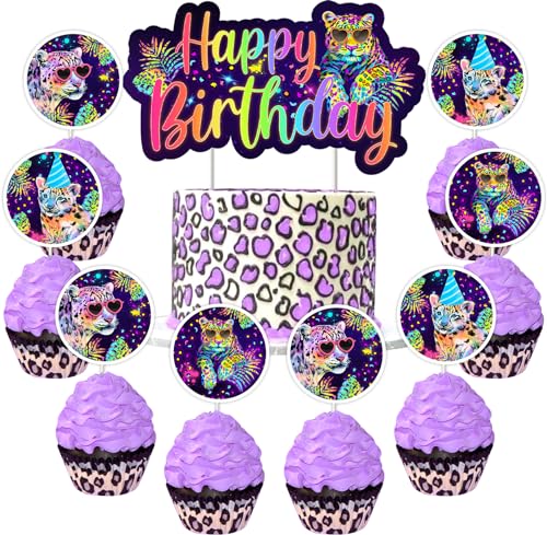 Cheereveal Regenbogen Gepardenkuchen Cupcake Topper für Jungen Mädchen - Leopardenmuster Kuchen Cupcake Picks, Dschungelsafari Tier Geburtstagsparty Dekorationen Cheereveal Regenbogen Gepardenkuchen Cupcake Topper für Jungen Mädchen - Leopardenmuster Kuchen Cupcake Picks, Dschungelsafari Tier Geburtstagsparty Dekorationen von Cheereveal