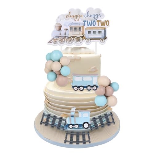 Cheereveal Zug Kuchen Dekorationen für Jungen, Vintage Retro Bälle Zug Waggon Track Cake Topper 2. Zweiter Geburtstag Verkehr Transport Themenparty Dekoration Zubehör Cheereveal Zug Kuchen Dekorationen für Jungen, Vintage Retro Bälle Zug Waggon Track Cake Topper 2. Zweiter Geburtstag Verkehr Transport Themenparty Dekoration Zubehör von Cheereveal