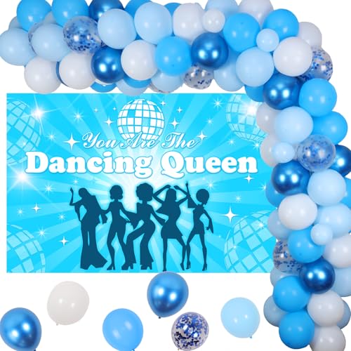 Cheereveal You are the Dancing Queen Dekorationen, Dancing Queen Hen Party, Disco Bachelorette Ballon Girlande Kit mit tanzender Königin Hintergrund für Brautdusche Junggesellinnenabschied Hochzeit von Cheereveal