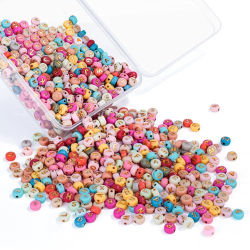 Cheerhom 1000 Stück buchstabenperlen, Bunte A-Z Perlen für Armbänder mit Aufbewahrungsbox, 7 mm Acrylperlen Beads Set, zum Auffädeln für Armbänder Selber Machen Halsketten Schmuck DIY Herstellung Cheerhom 1000 Stück buchstabenperlen, Bunte A-Z Perlen für Armbänder mit Aufbewahrungsbox, 7 mm Acrylperlen Beads Set, zum Auffädeln für Armbänder Selber Machen Halsketten Schmuck DIY Herstellung von Cheerhom