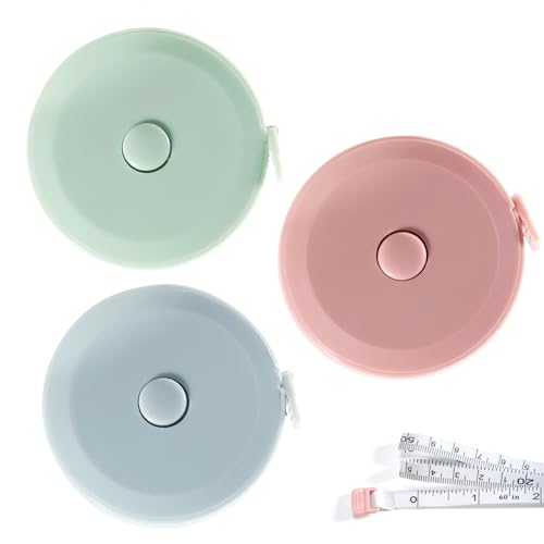 Maßband Körper 3 Stück, Einziehbares Massband, Maßband Nähen Körper, Schneidermaßband Measuring Tape zum Messen von Länge, Taille, Brust usw, 150 CM/60 Zoll von Cheerhom