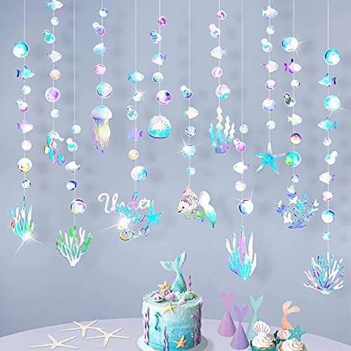 Schillernde Partygirlande unter dem Meer Dekoration für Meerjungfrau Geburtstag Ozean Thema Party Supplies Schillernde Partygirlande unter dem Meer Dekoration für Meerjungfrau Geburtstag Ozean Thema Party Supplies von Cheerland
