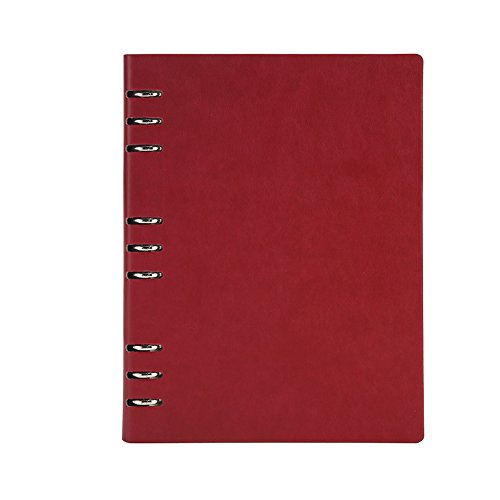 Cheerlife DIN A5 A6 B5 Leder Tagebuch nachfüllbar Notizbuch Ringbuch Business Office Notizblock Zeichnen Schreiben (Weinrot, B5) von Cheerlife