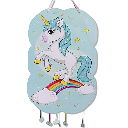 CHEERSET Piñata mit Einhornmotiv, Blau, zum Geburtstag, groß, Dekoration für Kinderpartys, Jungen und Mädchen, große Pinata zum Befüllen mit Spielzeug und Süßigkeiten CHEERSET Piñata mit Einhornmotiv, Blau, zum Geburtstag, groß, Dekoration für Kinderpartys, Jungen und Mädchen, große Pinata zum Befüllen mit Spielzeug und Süßigkeiten von Cheerset