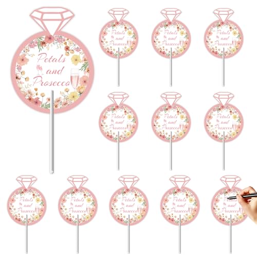 Cheerupp 12 Stück Blütenblätter und Prosecco Brautdusche Handfächer Bulk Kunststoff Floral Champagner Handfächer mit Griff für Junggesellinnenabschied Hochzeit Party Gäste Gastgeschenke Dekor Supplies Cheerupp 12 Stück Blütenblätter und Prosecco Brautdusche Handfächer Bulk Kunststoff Floral Champagner Handfächer mit Griff für Junggesellinnenabschied Hochzeit Party Gäste Gastgeschenke Dekor Supplies von Cheerupp