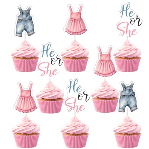 Cheerupp 36 Pcs Boho Baby Kleidung Cupcake Toppers, er oder sie Cupcake einfügen Dekoration, Baby-Kleidung Thema Cupcake Picks für Geschlecht Reveal Party Supplies Cheerupp 36 Pcs Boho Baby Kleidung Cupcake Toppers, er oder sie Cupcake einfügen Dekoration, Baby-Kleidung Thema Cupcake Picks für Geschlecht Reveal Party Supplies von Cheerupp
