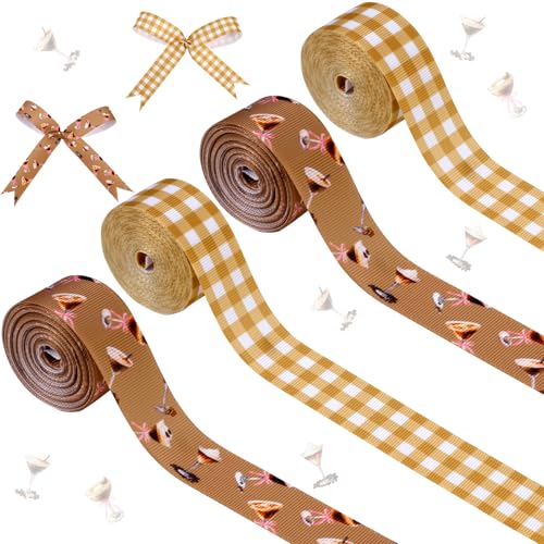 Cheerupp 4 Rollen Espresso-Martini-Themenbänder, 20 Meter Bastelbänder für Kranz, Haarschleife, Geschenkverpackung, Cocktail, Geburtstag, Hochzeit, Geschlechtsoffenbarung, Party, Heimaccessoire Cheerupp 4 Rollen Espresso-Martini-Themenbänder, 20 Meter Bastelbänder für Kranz, Haarschleife, Geschenkverpackung, Cocktail, Geburtstag, Hochzeit, Geschlechtsoffenbarung, Party, Heimaccessoire von Cheerupp