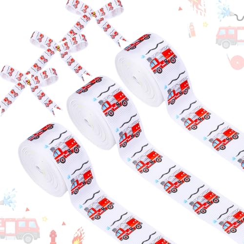 Cheerupp 4 Rollen Feuerwehr-Themenbänder, 20 Meter Bastelbänder für Kranz, Haarschleifen, Geschenkverpackung, Feuerwehrauto, Ripsbänder, Geburtstag, Hochzeit, Geschlechtsoffenbarung, Party-Accessoire, Cheerupp 4 Rollen Feuerwehr-Themenbänder, 20 Meter Bastelbänder für Kranz, Haarschleifen, Geschenkverpackung, Feuerwehrauto, Ripsbänder, Geburtstag, Hochzeit, Geschlechtsoffenbarung, Party-Accessoire, von Cheerupp