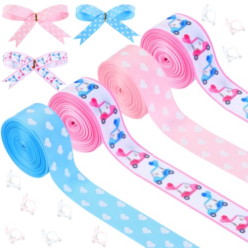 Cheerupp 4 Rollen Sportbänder mit Golf-Motiv, Bastelbänder für Kranz, Haarschleife, Geschenkverpackung, Geschenkverpackung, rosa-blau, Ripsband, für Geburtstag, Hochzeit, Party, Heim-Accessoire Cheerupp 4 Rollen Sportbänder mit Golf-Motiv, Bastelbänder für Kranz, Haarschleife, Geschenkverpackung, Geschenkverpackung, rosa-blau, Ripsband, für Geburtstag, Hochzeit, Party, Heim-Accessoire von Cheerupp