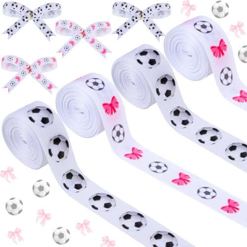 Cheerupp 4 Rollen Tor- oder Schleifen-Themenbänder, 20 Meter, Bastelbänder für Kranz, Haarschleifen, Geschenkverpackung, Fußball-Thema, Ripsband, Geschlechtsoffenbarung, Geburtstag, Hochzeit, Party Cheerupp 4 Rollen Tor- oder Schleifen-Themenbänder, 20 Meter, Bastelbänder für Kranz, Haarschleifen, Geschenkverpackung, Fußball-Thema, Ripsband, Geschlechtsoffenbarung, Geburtstag, Hochzeit, Party von Cheerupp