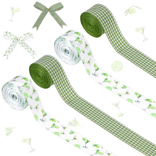 Cheerupp 4 Rollen grüne Martini-Themenbänder, 20 Meter Bastelbänder für Kranz, Haarschleifen, Geschenkverpackungen, Cocktail-Liebhaber, Geburtstag, Hochzeit, Geschlechtsoffenbarung, Party Cheerupp 4 Rollen grüne Martini-Themenbänder, 20 Meter Bastelbänder für Kranz, Haarschleifen, Geschenkverpackungen, Cocktail-Liebhaber, Geburtstag, Hochzeit, Geschlechtsoffenbarung, Party von Cheerupp