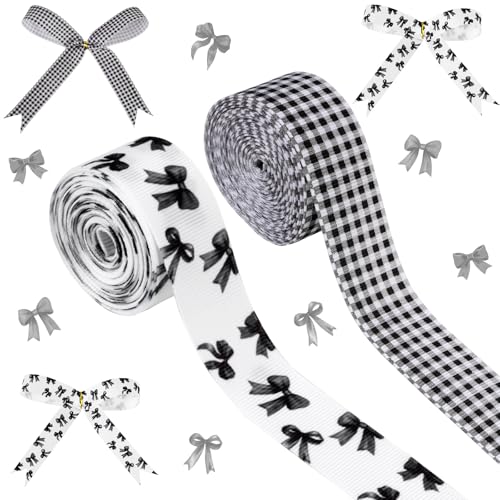 Cheerupp 4 Rollen schwarze Schleifenbänder, 20 Meter Bastelbänder für Kranz, Haarschleife, Geschenkverpackung, Geschenkverpackung, schwarz kariert, Geburtstag, Hochzeit, Geschlechtsoffenbarung, Party Cheerupp 4 Rollen schwarze Schleifenbänder, 20 Meter Bastelbänder für Kranz, Haarschleife, Geschenkverpackung, Geschenkverpackung, schwarz kariert, Geburtstag, Hochzeit, Geschlechtsoffenbarung, Party von Cheerupp
