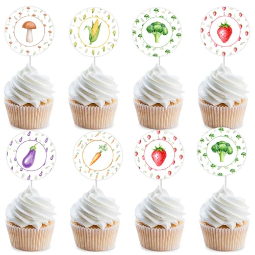Cheerupp Farmers Market Party-Dekorationen, lokal angebaute Cupcake-Topper, Gemüse, Obst, Cupcake-Picks für Geburtstag, Babyparty, Junggesellinnenabschied, Hochzeit, Verlobung, Junggesellinnenabschied Cheerupp Farmers Market Party-Dekorationen, lokal angebaute Cupcake-Topper, Gemüse, Obst, Cupcake-Picks für Geburtstag, Babyparty, Junggesellinnenabschied, Hochzeit, Verlobung, Junggesellinnenabschied von Cheerupp