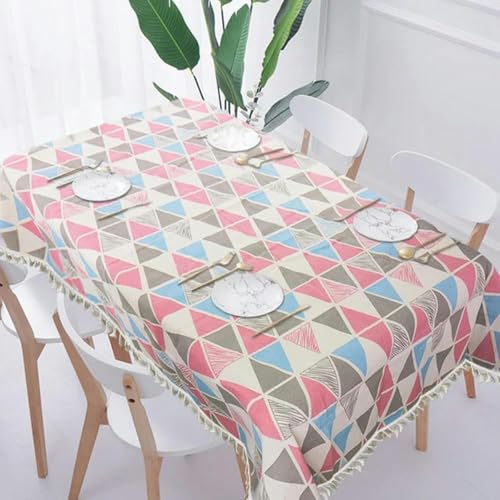 144~255 cm rechteckige Baumwollwäsche Tischdecke, Esszimmertischtuch mit Quaste für Party Quadrat Tisch Cover Home Küche Dekor-C0-140x220 cm 144~255 cm rechteckige Baumwollwäsche Tischdecke, Esszimmertischtuch mit Quaste für Party Quadrat Tisch Cover Home Küche Dekor-C0-140x220 cm von ChenYuNiu
