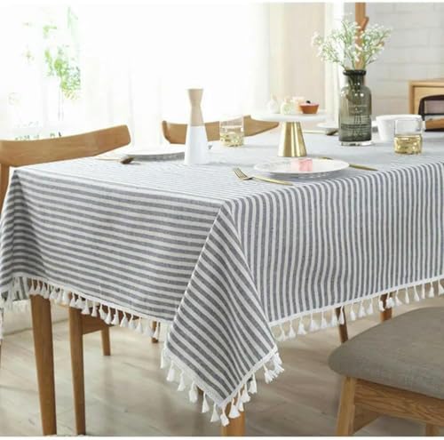 60~200 cm Baumwollwäsche Feststreifen-Tischdecke für Tischdekoration, rechteckige Tischdecke mit Quasten Esstisch Abdeckung Geschirrtuch-1-60x60 cm 60~200 cm Baumwollwäsche Feststreifen-Tischdecke für Tischdekoration, rechteckige Tischdecke mit Quasten Esstisch Abdeckung Geschirrtuch-1-60x60 cm von ChenYuNiu