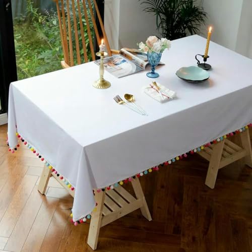 60~300 cm rechteckige Baumwollwäsche-Tischdecke mit Quasten, Küchentischtuch-Tischdecke für Tischdekor Couchtisch Abdeckung-140x250cm 60~300 cm rechteckige Baumwollwäsche-Tischdecke mit Quasten, Küchentischtuch-Tischdecke für Tischdekor Couchtisch Abdeckung-140x250cm von ChenYuNiu