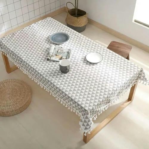 70~240 cm Plaid Baumwollwäsche Tischdecke Rechteck Runde Tischtuch Weiche Abdeckung Spitze Quaste Outdoor Picknickdecke für Bankettgrau -70 x 70 cm 70~240 cm Plaid Baumwollwäsche Tischdecke Rechteck Runde Tischtuch Weiche Abdeckung Spitze Quaste Outdoor Picknickdecke für Bankettgrau -70 x 70 cm von ChenYuNiu