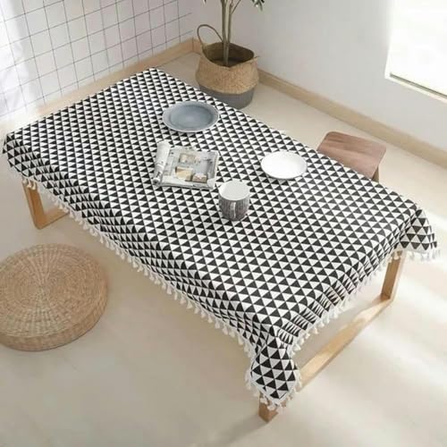 70~240 cm Plaid Baumwollwäsche Tischdecke Rechteck runden Tischtuch Weiche Abdeckung Spitze Quaste Outdoor Picknickdecke für Bankett-Black-140 x 160 cm 70~240 cm Plaid Baumwollwäsche Tischdecke Rechteck runden Tischtuch Weiche Abdeckung Spitze Quaste Outdoor Picknickdecke für Bankett-Black-140 x 160 cm von ChenYuNiu