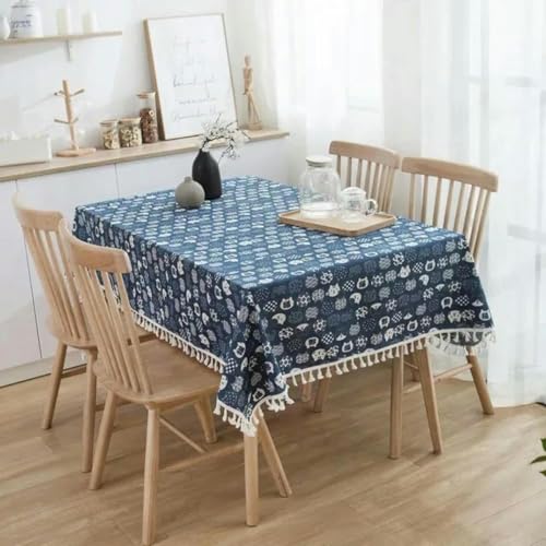 70~240 cm Plaid Baumwollwäsche Tischdecke Rechteck runden Tischtuch Weiche Abdeckung Spitze Quaste Outdoor Picknickdecke für Bankett-Blau-Cat-140 x 160 cm 70~240 cm Plaid Baumwollwäsche Tischdecke Rechteck runden Tischtuch Weiche Abdeckung Spitze Quaste Outdoor Picknickdecke für Bankett-Blau-Cat-140 x 160 cm von ChenYuNiu