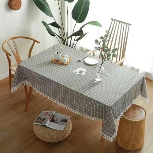 70~240 cm Plaid Baumwollwäsche Tischdecke Rechteck runden Tischtuch Weiche Abdeckung Spitze Quaste Outdoor Picknickdecke für Bankett-Grau-Plaid-140 x 180 cm 70~240 cm Plaid Baumwollwäsche Tischdecke Rechteck runden Tischtuch Weiche Abdeckung Spitze Quaste Outdoor Picknickdecke für Bankett-Grau-Plaid-140 x 180 cm von ChenYuNiu